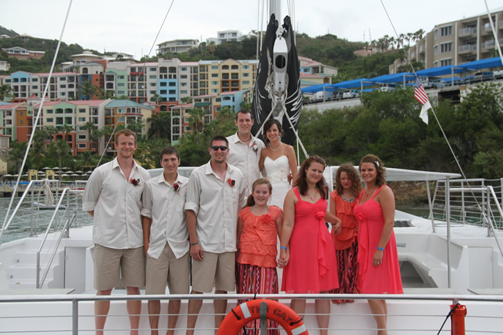 Wedding on a catamaran in st. thomas usvi